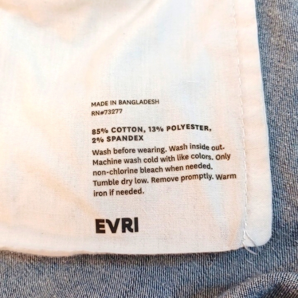 EVRI High Rise Skinny Stretch Jeans 22 Women's Long Dark Wash - Picture 6 of 6
